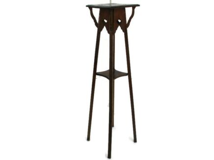 Art Nouveau Deco Pedestal Table Plant Flower Stand Side Table Two Tier Barn Country style 42.91"