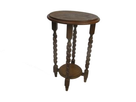 Barley twist Carved wood 2 Tier Pedestal Table Plant Flower Bonsai Stand Side Table
