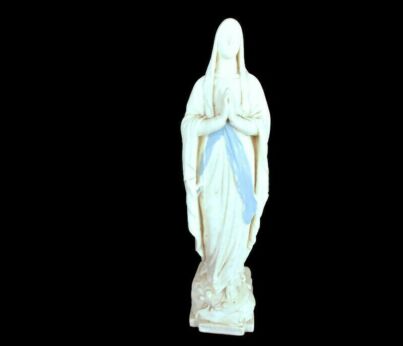 French Statue Virgin Mary Notre Dame de Lourdes Madonna resin 9.84"