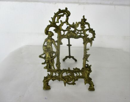 French Standing Brass picture frame Ornate Rococo Woman with child Mother and child