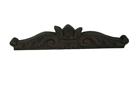 Antique Small Hand Carved Wood Oak Pediment Ornate Over door Architectural Spindle Reclaimed