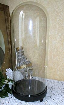Antique Round Hand Blown Glass Globe Dome Taxidermy Steampunk Display 19.49"