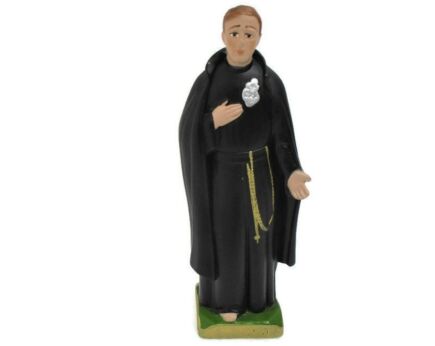 Small Vintage Statue Brother Isidore of Saint Joseph Broeder Isidoor Belgium Polychrome Porcelain 6.69"