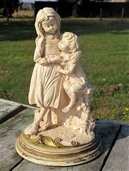 Giuseppe Armani Children Capodimonte Signed Sculpture Figurine Italy White