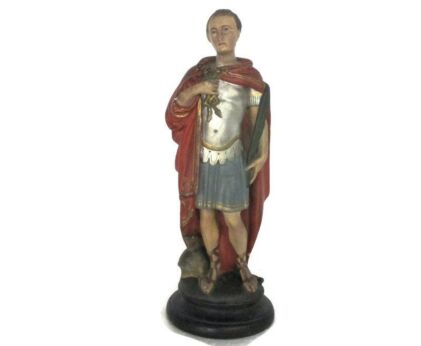 Saint Donatus of Muenstereifel Plaster Statue Roman Soldier Collector HTF 12.59"