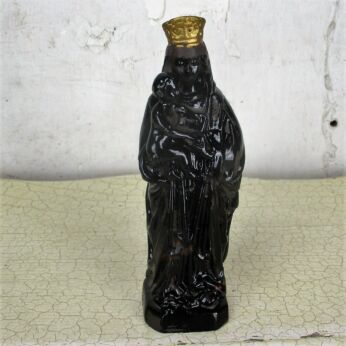 Statue Black Madonna Notre Dame Our Lady De Verviers Plaster Glazed HTF Belgium