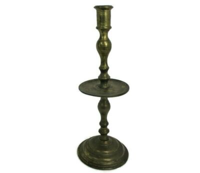 Large Antique Candle Holder Candlestick Church Chapel  Altar Monastery Brass 1900s