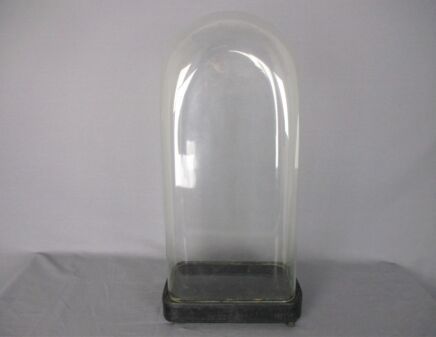 Antique Victorian Rectangular Square Hand Blown Glass Globe Dome HTF 21.6" 10.2"