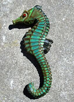 Seahorse Hippocampe Modernist Ceramic Wall Plaque era Perignem Amphora Vallauris