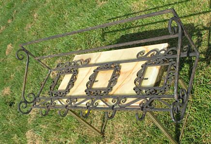 Antique Wrought Iron Coat Had Wall Rack picture tile frames Gorgeous