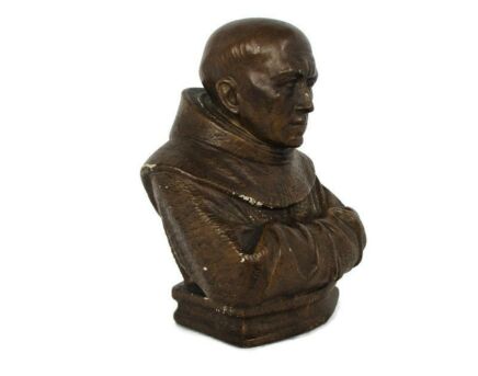 Bust Statue Father Monk Priest Plaster Gothic