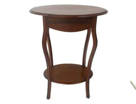 Art Nouveau Pedestal Side Occassional Table Plant Bonsai Stand Two Tier Antique