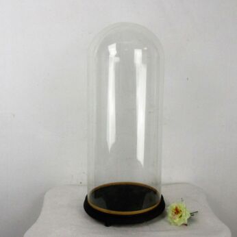 XL Antique Round Hand Blown Glass Dome Globe Steampunk Statue Display 23.22"