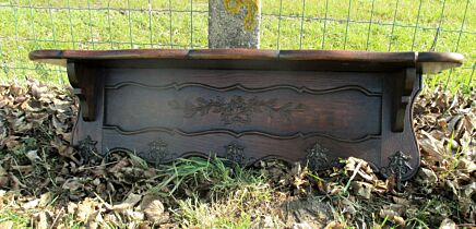 Gorgeous Carved Wood Coat hat Rack Ornate Flowers Angel Hooks