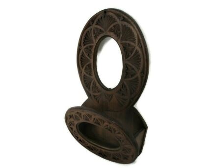 Wood Magazine Newspaper Basket Rack Wall Mount Hanging  Hand Carved Ornate Letter Box
