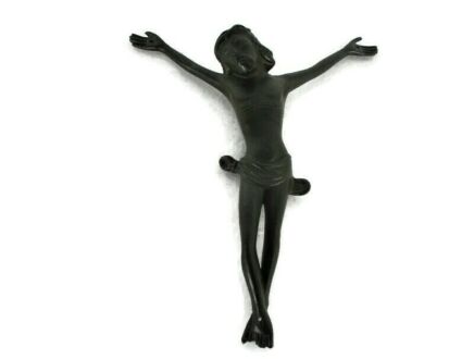 Gorgeous Antique Brass Bronze Small Corpus Jesus Christ Germany
