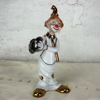 Vintage Porcelain Ceramic Clown Funky Murano Style Figurine