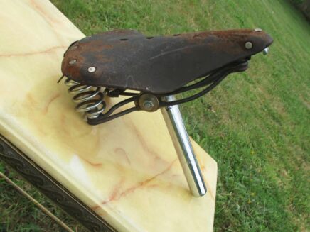 Vintage Leather Spring Brooks saddle Bicycle Bike Seat UK Authentic