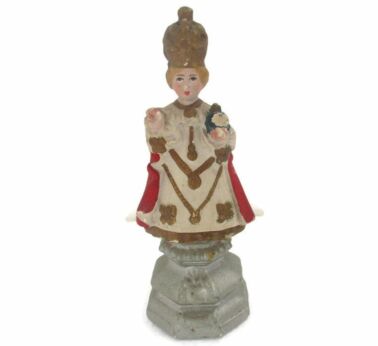 Small Plaster Statue Infant of Prague Infant Jesus Santo Nino Jesus Christ Infant Child 6.1"