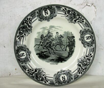 Collector Cabinet Soup Plate Napoleon Bonaparte Bataille d'Iena Boch Belgium HTF
