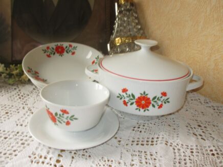 Bavaria Markleuthen vintage retro Dinner set Sauce Boat Bowl 6 Soup Plates