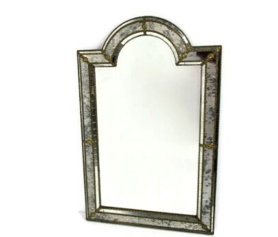 Large Wall Hanging Ornate Mirror Vanity Hallway Funky Kitch Portugal Vintage