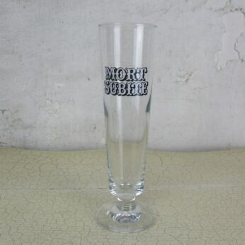 Mort Subite 0.2L Belgian Fluted Fruit Beer Glass Kobbegem Belgium Brewery