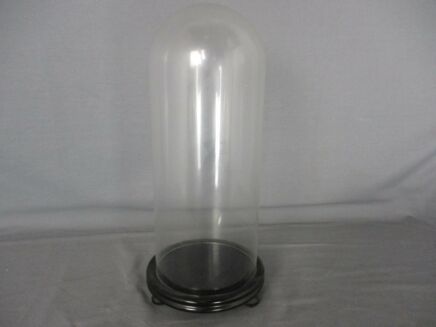 Vintage Round Hand Blown Glass Dome Globe Steampunk Display Doll Clock 13.77"