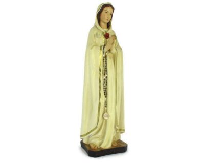 XL Vintage Statue Maria Rosa Mystica Montichiari 1988 Italian Plaster 26.77 HTF