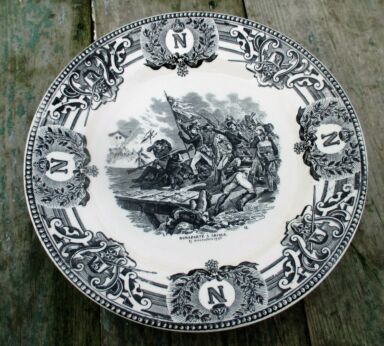 Antique Plate Boch La Louviere Belgium Bonaparte a Arole Collector Napoleon
