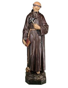 Large Church Statue Saint Francis Assisi Order of Friars Minor Plaster 38.58"