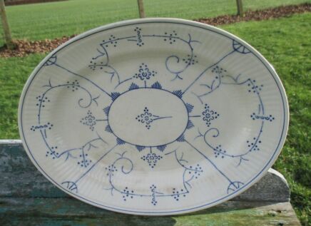 Antique Vintage Boch Copenhague Kopenhagen Oval Platter Tray Gorgeous Marked
