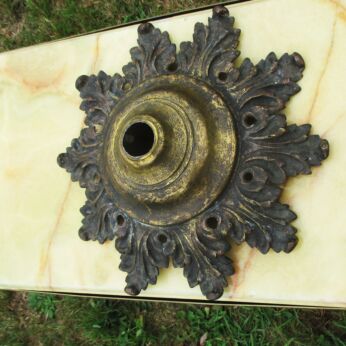 Large Antique Brass Ceiling Rosette Canopy Ornate Architectural beautiful 11.6"