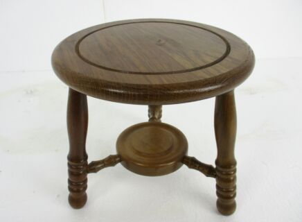Vintage Wooden Side Wine Table Pedestal Plant Stand Two Tier Barn Country Style