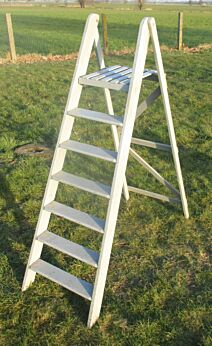 Vintage Tall Wooden Ladder Rustic Steps Rustic Primitive Authentic