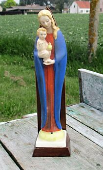 Hummel Goebel Virgin Mary Madonna Child Figurine Germany Full Bee Mark Rare