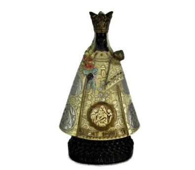 Black Madonna De Hal Halle Virgin Mary Statue Plaster Collector HTF 8.85"