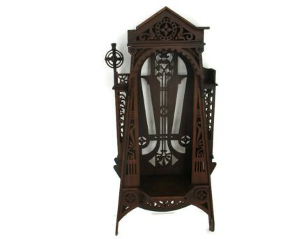hand Carved Wooden Chapel Niche for Statue Folk Art Unique Piece