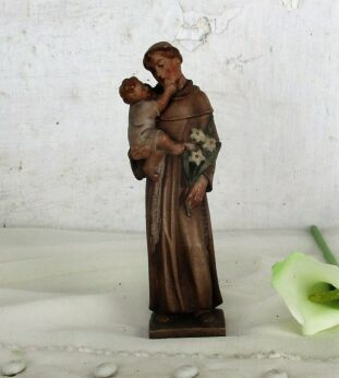 MIni St Saint Anthony Padua Statue Figurine Resin Finder Lost Articles Infant