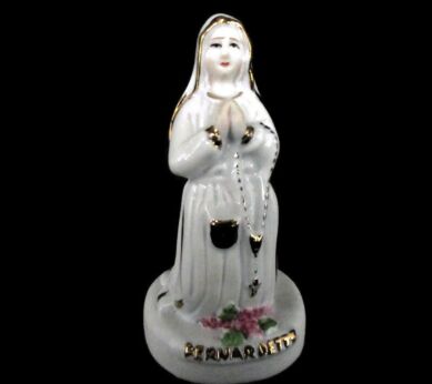 Miniature Figurine Statue Porcelain St Bernadette Soubirous Lourdes 3.14"