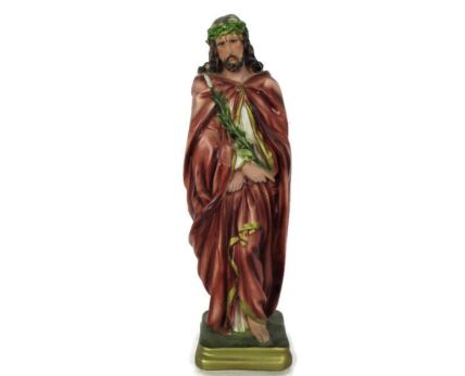 Large Statue Jesus Christ Italy Polychrome Plaster Via Dolorosa Gorgeous Vintage