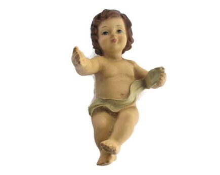 Small Porcelain Statue Infant Jesus Santo Nino Jesus de Cuna Baby Jesus Manger Nativity