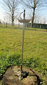 Rare Standing Floor Ashtray Saber Rapier Sword Nude Brass Iron Ornate