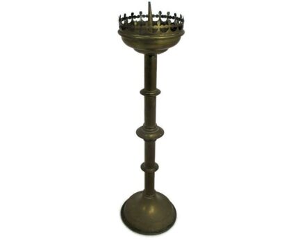 Antique Candle Holder Candle stick Church  Chapel Altar Monastery Brass 24.4"