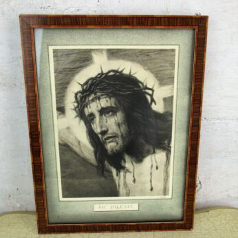 Gorgeous Wall Print Jesus Christ Head of Thorns Jos Janssens Sic Dilexit Beloved