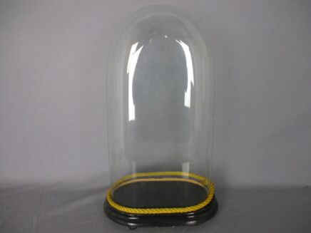 Antique Victorian Oval Hand Blown Glass Globe Dome Doll Clock 17.59 H 9.84"W