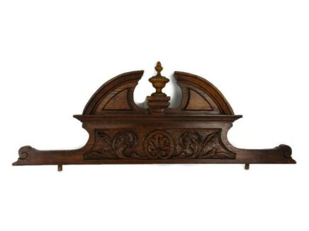 Hand Carved Wood French Pediment Ornate Over door Architectural Reclaimed Antique Spindles Large Gorgeous