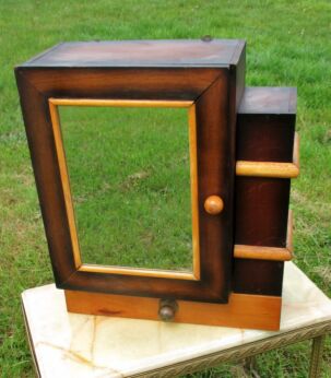 Vintage art deco Medicine Wall Bathroom Cabinet Mirror Apothecary two colors