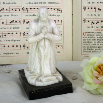Statue Saint John Vianney Curé of Ars French Resin Marble  HTF Collector  