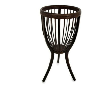 Lovely Wooden Standing Basket Very Special Quilting Sewing Basket Tiki Style